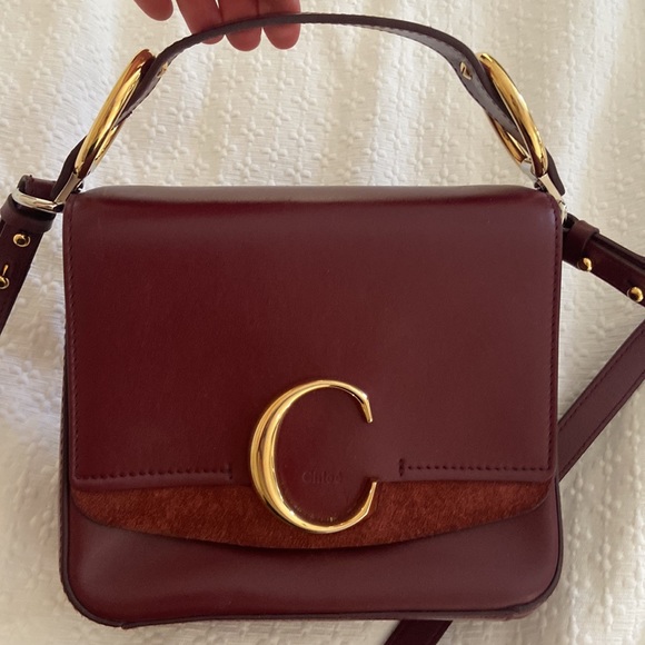C Small Square Shoulder Bag- Sepia Brown - Picture 6 of 9